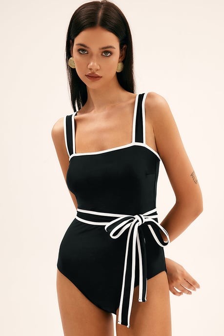Belted Onepiece Swimsuit - Image 3