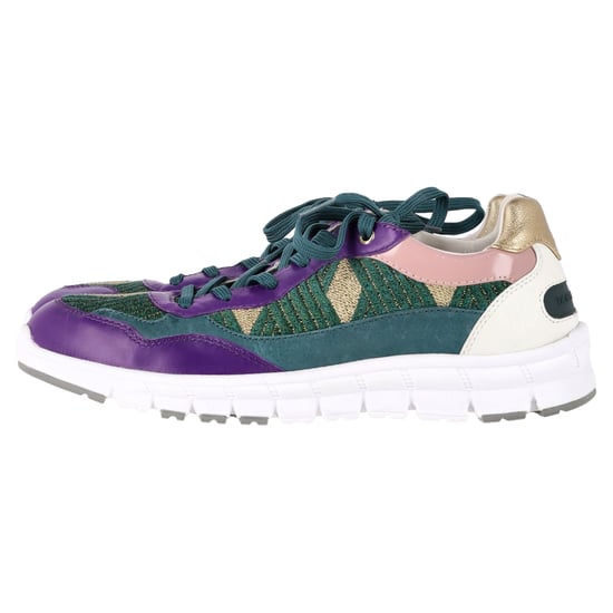 Dolce & Gabbana Mardi Gras lage sneakers in veelkleurig leer en suède. - Image 4