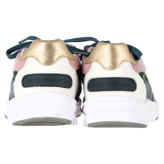 Dolce & Gabbana Mardi Gras lage sneakers in veelkleurig leer en suède. - Image 5