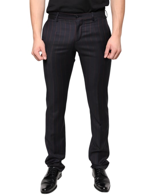 Klassiek Pasvorm Pinstripe Broek - Image 2