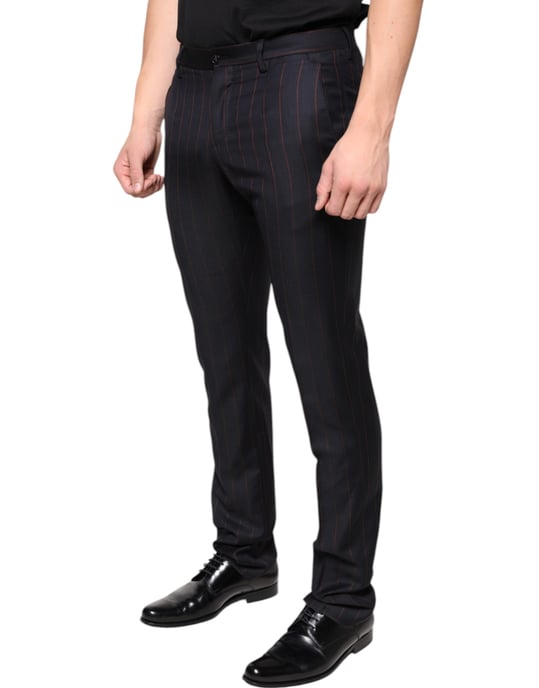 Klassiek Pasvorm Pinstripe Broek - Image 3