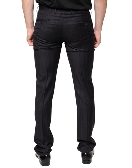 Klassiek Pasvorm Pinstripe Broek - Image 4