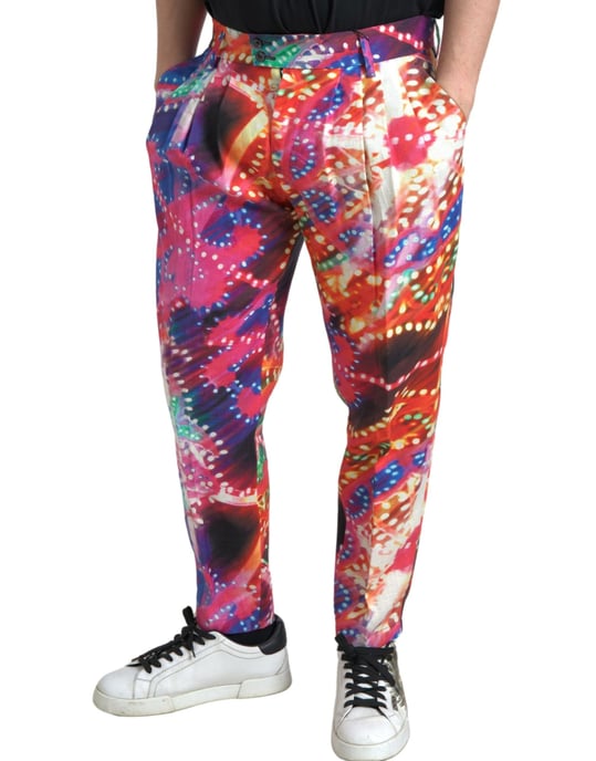 Geplooide Broek Multicolor Print - Image 3