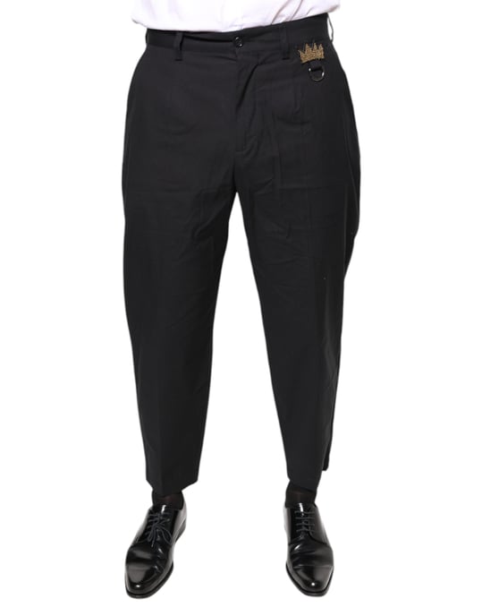 Relaxedfit Broek met Kroon Detail - Image 2