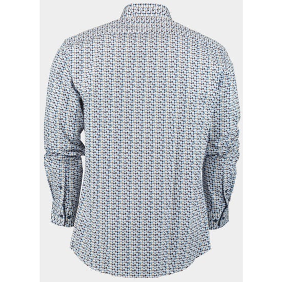 Bos Bright Blue R.b. boston casual hemd lange mouw regular fit cotton 427670/324 - Image 2