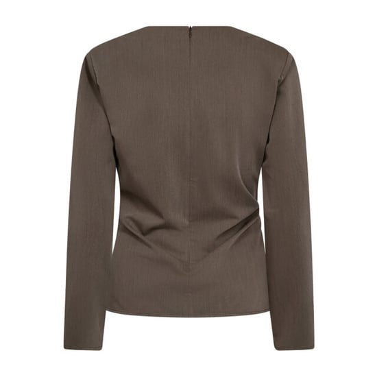Co'Couture Tengacc pleat blouse strik walnut - Image 3