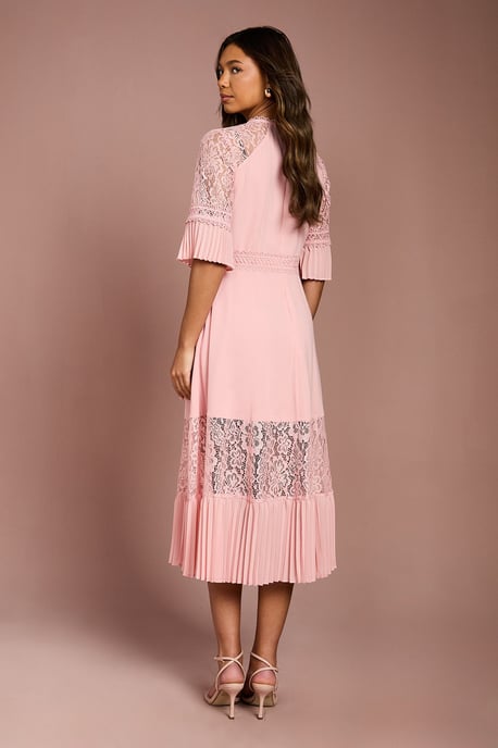 Lace Insert Midi Dress - Image 3