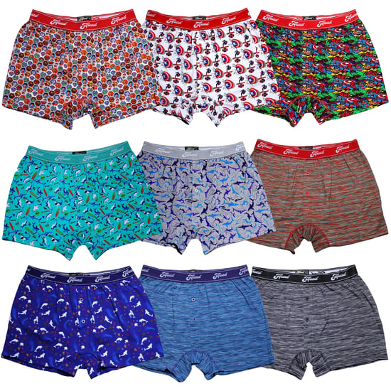 VR2 Denim Mens 9 Pack Boxers Superhero Designs - Image 1