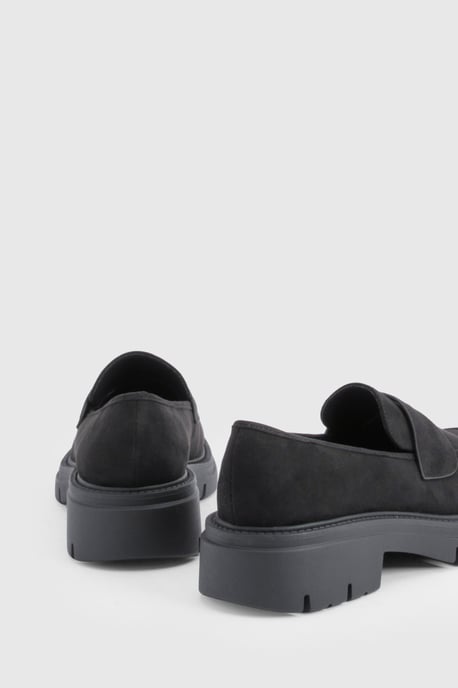 Faux Suede Chunky Panel Detail Loafers - Image 3