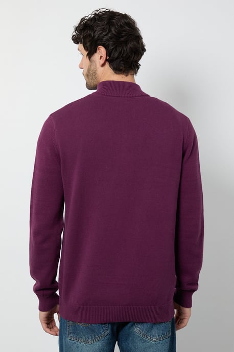 Premium Pure Cotton Half Zip Funnel Jumper - Image 3