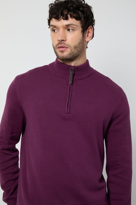 Premium Pure Cotton Half Zip Funnel Jumper - Image 4