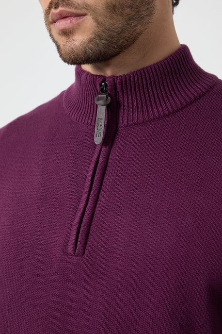 Premium Pure Cotton Half Zip Funnel Jumper - Image 5