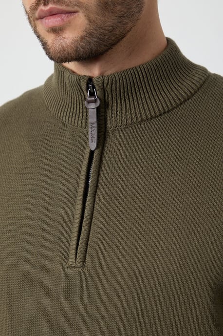 Premium Pure Cotton Half Zip Funnel Jumper - Image 5