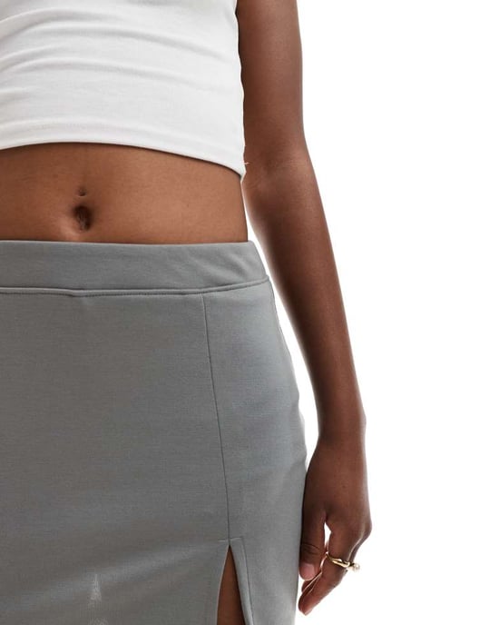 Miss Selfridge ponte mini-skjort i mörkgrått - Image 3