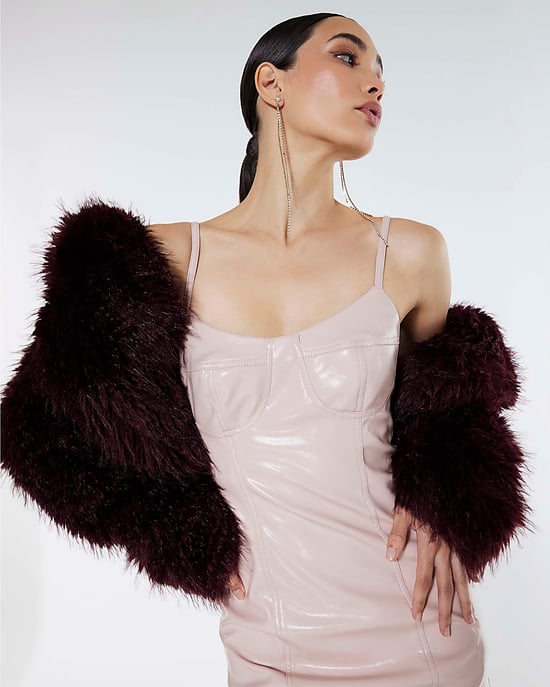 River Island Womens Midi Dress Pink Vinyl Corset - Image 2