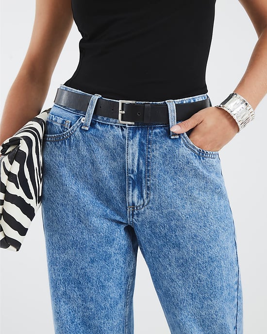 River Island Womens Straight Leg Jeans Petite Blue Relaxed - Image 3