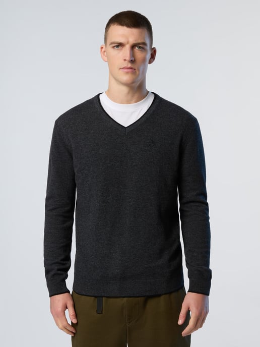 North Sails Sweater V-neck with embroidered logo - Image 2