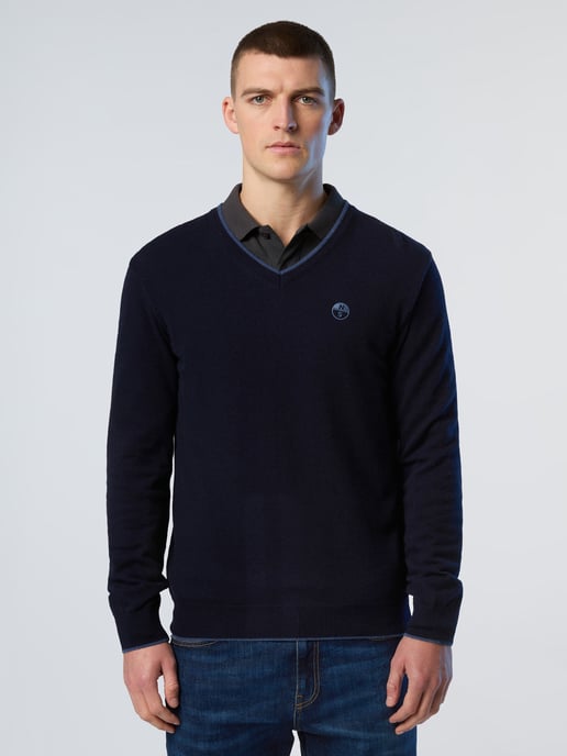 North Sails Sweater V-neck with embroidered logo - Image 2