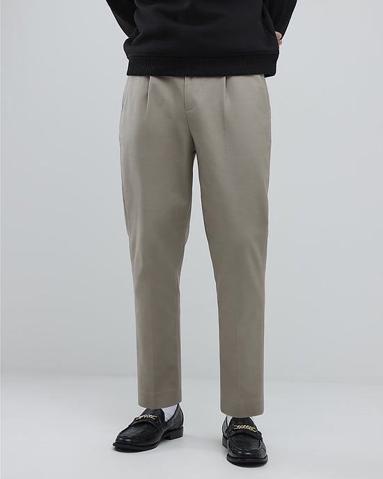 River Island Mens Chino Trousers Stone Tapered Fit - Image 1