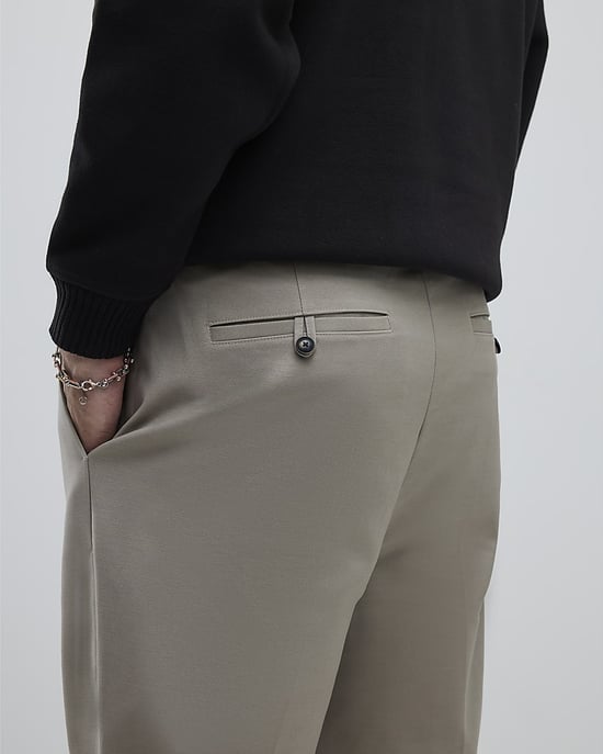 River Island Mens Chino Trousers Stone Tapered Fit - Image 3