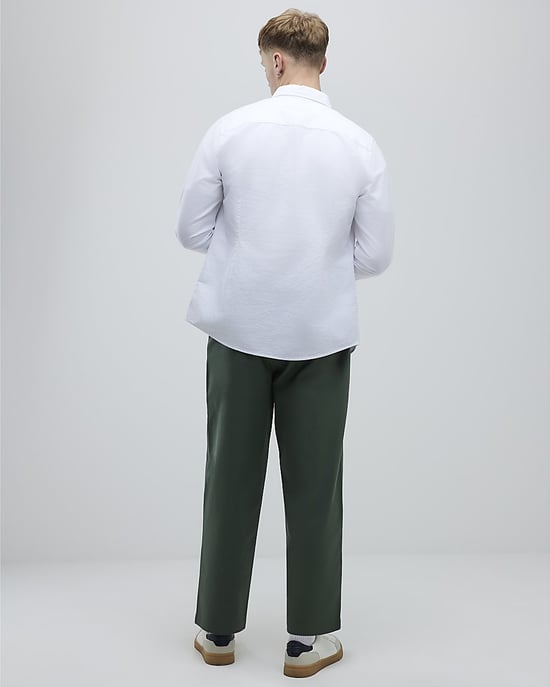 River Island Mens Chino Trousers Khaki Barrell Leg - Image 3