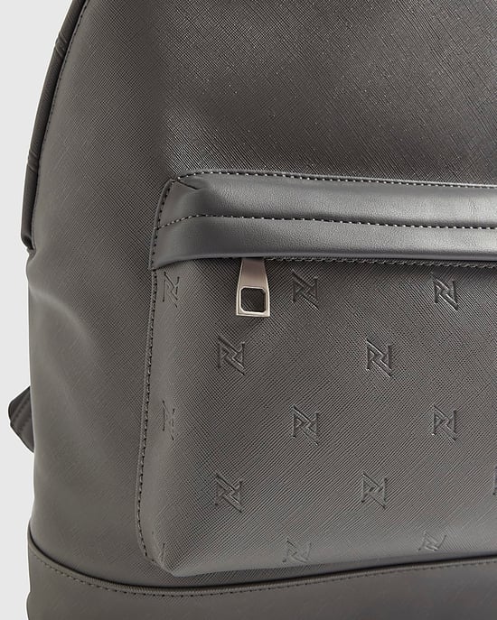 River Island Mens Rucksack Grey RR Monogram - Image 3