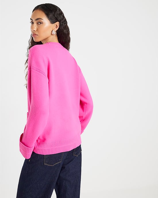 River Island Womens Cardigan Pink Knitted Long Sleeve - Image 3