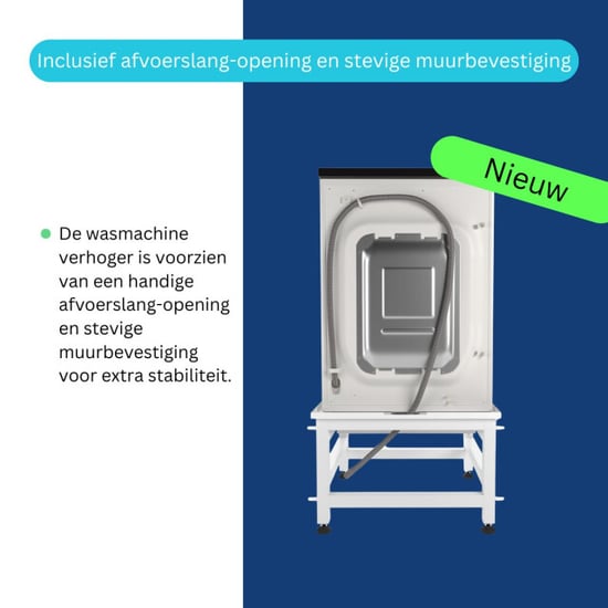 Wasophoogte Wasmachine verhoger – novapro met uittrekbaar plateau - - Image 5