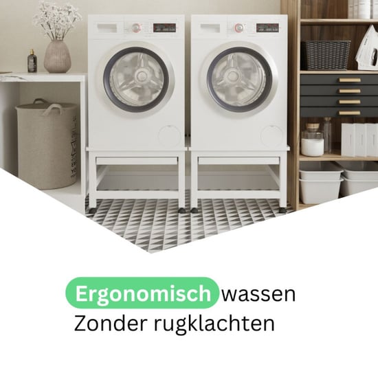 Wasophoogte Wasmachine verhoger – novapro met uittrekbaar plateau - - Image 2