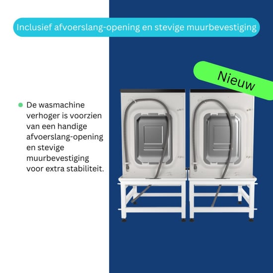 Wasophoogte Wasmachine verhoger – novapro met uittrekbaar plateau - - Image 6