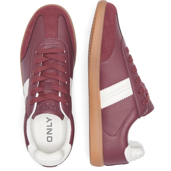 ONLY Amber Polyester Women's Burgundy/Cream Trainers - Image 3