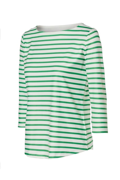 Caroline Tensen Oxford Streep Top Wit / Groen - Image 3
