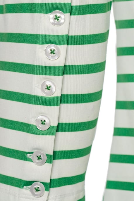 Caroline Tensen Oxford Streep Top Wit / Groen - Image 5