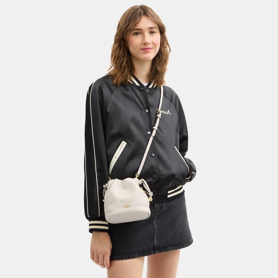 Faye Mini Drawstring Bag With Ruching - Image 5