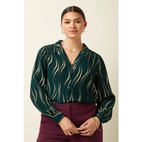 King Louie Bella blouse twirl 10028 pine green - Image 2
