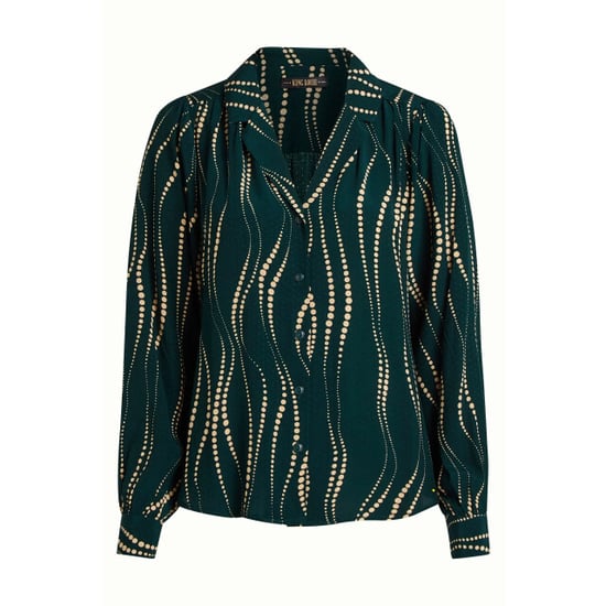 King Louie Bella blouse twirl 10028 pine green - Image 4