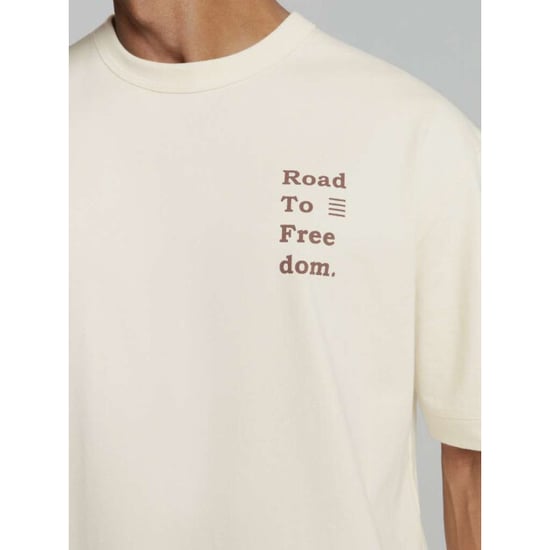 No Excess T-shirt crewneck melange placed pri offwhite - Image 3