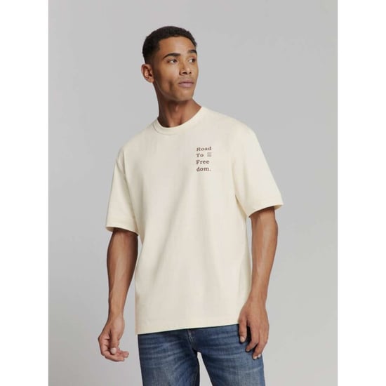 No Excess T-shirt crewneck melange placed pri offwhite - Image 4