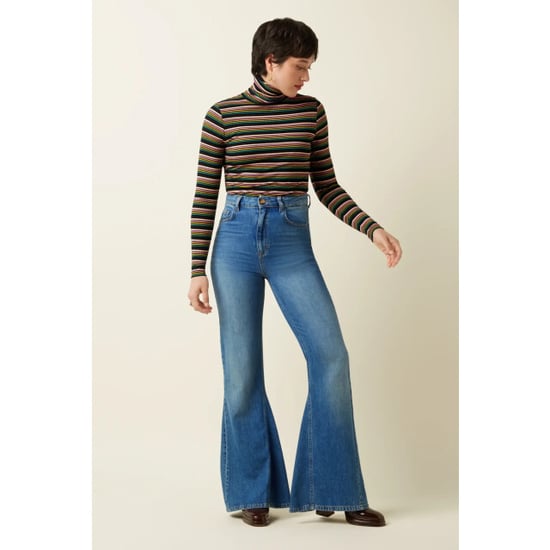 King Louie 10120 rollneck top frostine stripe 261 woodbine green - Image 6