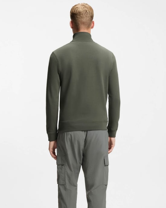 Zetrust 1/4 Zip Sweatshirt in Dark Green - Image 2