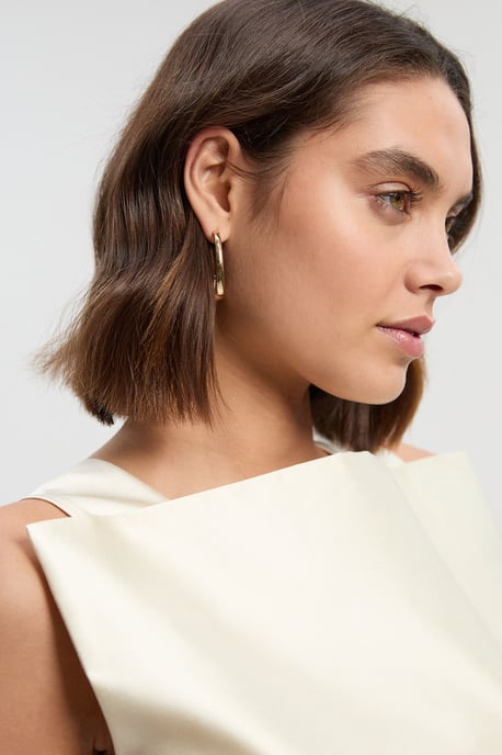 Satin Twill Draped Waist Structured Tailored Maxi Dress - Image 3
