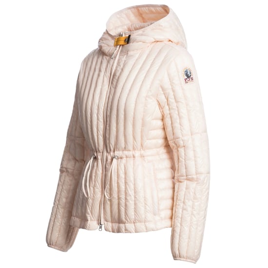 Parajumpers Kun Blush White Hooded Down Jacket - Image 2