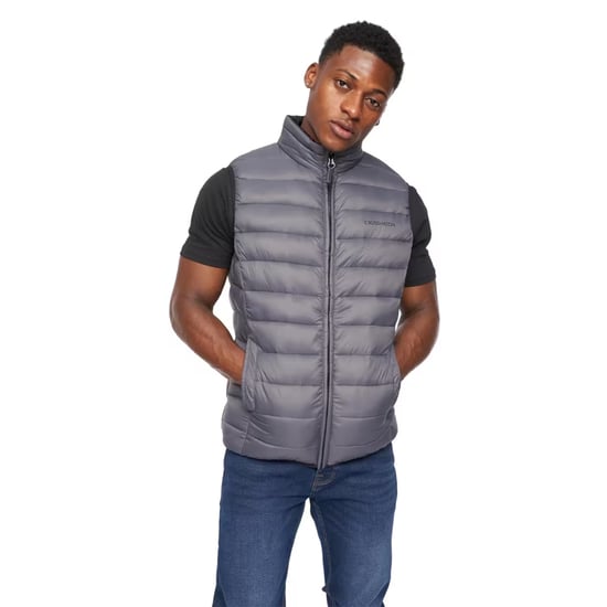 Crosshatch Heren Gattering Gewatteerd Gilet (Houtskool Camo) - Image 1