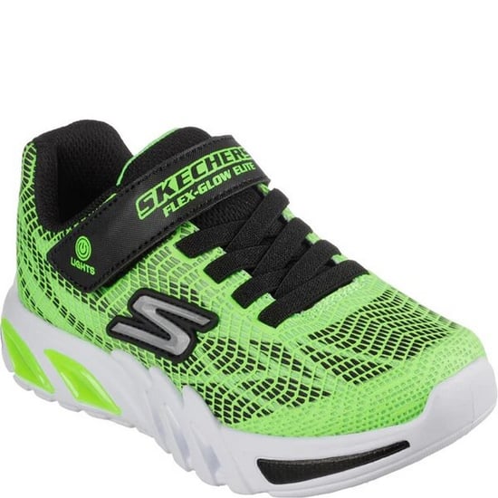 Skechers Jongens Flex-Glow Elite Vorlo Trainers (Kalk/zwart) - Image 1