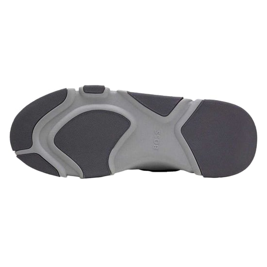 Hugo Boss Mens Asher Läder Löpning Träningsskor (Grått) - Image 5