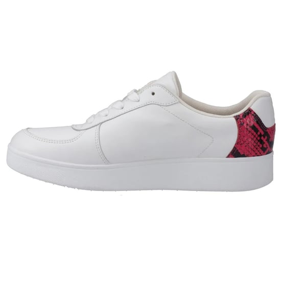 FitFlop Dames/Dames Slangenprint Leren Trainers (Wit/Framboos) - Image 3