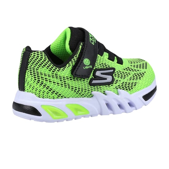 Skechers Baby jongens Flex-Glow Elite Vorlo Trainers (Kalk/zwart) - Image 6