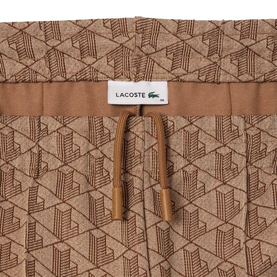 Lacoste Dames/Dames Monogram Uitlopende Joggingbroek (Beige) - Image 4