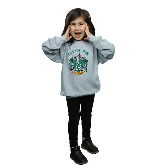 Harry Potter Sweatshirt med Slytherin-emblem för flickor (Sport Grå) - Image 4