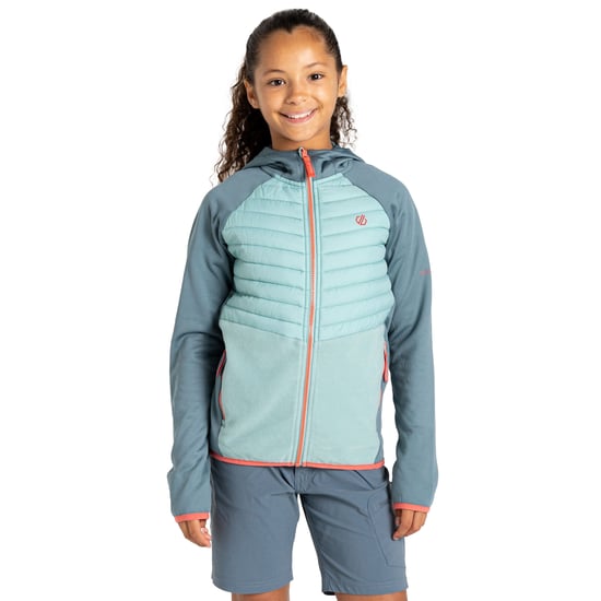 Dare 2B Gewatteerde jas voor kinderen (Element Grijs/Aquifer) - Image 4